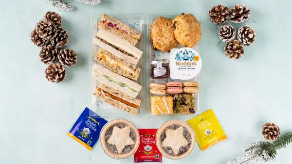 Festive Vegetarian Afternoon Tea Box for delivery in the UK